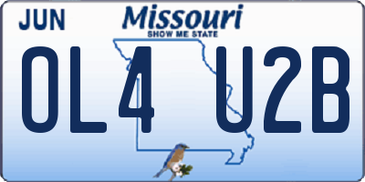 MO license plate OL4U2B