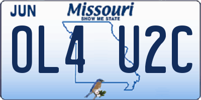 MO license plate OL4U2C