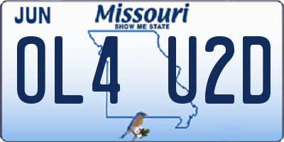 MO license plate OL4U2D