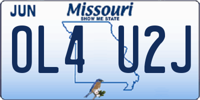 MO license plate OL4U2J