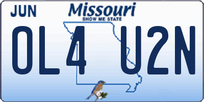MO license plate OL4U2N