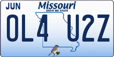 MO license plate OL4U2Z
