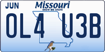 MO license plate OL4U3B