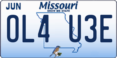 MO license plate OL4U3E
