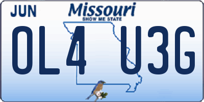 MO license plate OL4U3G
