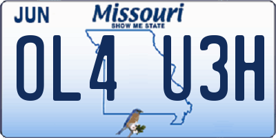 MO license plate OL4U3H