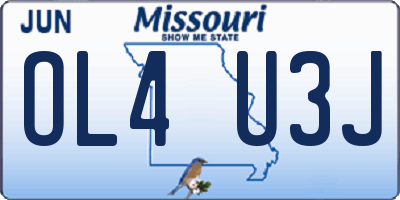 MO license plate OL4U3J