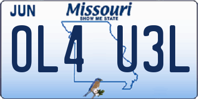 MO license plate OL4U3L