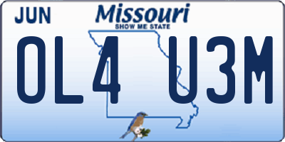 MO license plate OL4U3M