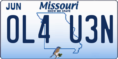 MO license plate OL4U3N
