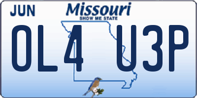 MO license plate OL4U3P
