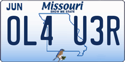 MO license plate OL4U3R