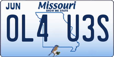 MO license plate OL4U3S