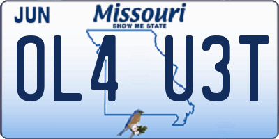 MO license plate OL4U3T