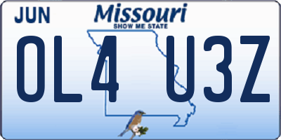 MO license plate OL4U3Z