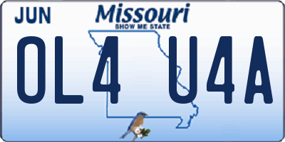 MO license plate OL4U4A