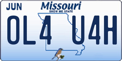 MO license plate OL4U4H