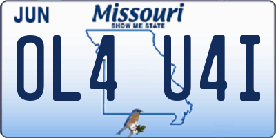 MO license plate OL4U4I