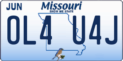 MO license plate OL4U4J