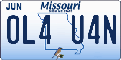 MO license plate OL4U4N