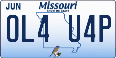 MO license plate OL4U4P