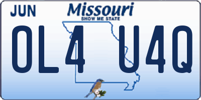 MO license plate OL4U4Q
