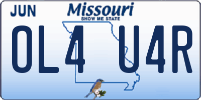 MO license plate OL4U4R