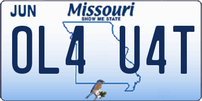 MO license plate OL4U4T