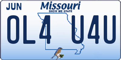 MO license plate OL4U4U