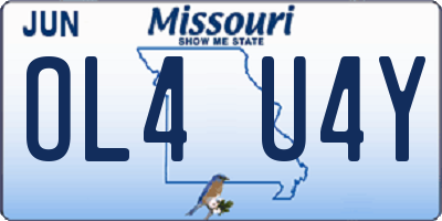 MO license plate OL4U4Y