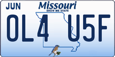 MO license plate OL4U5F