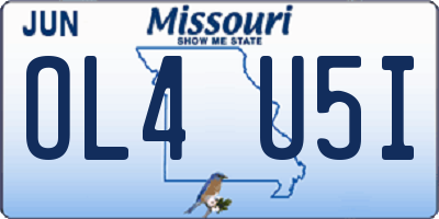 MO license plate OL4U5I