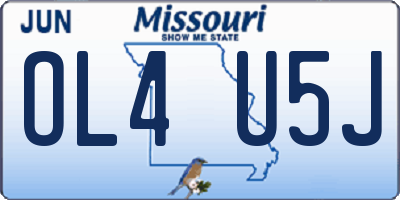 MO license plate OL4U5J