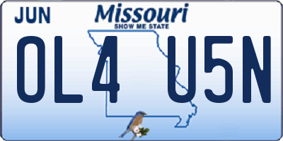 MO license plate OL4U5N