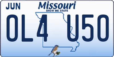 MO license plate OL4U5O