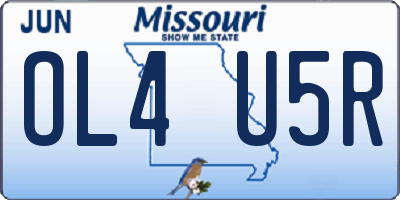 MO license plate OL4U5R