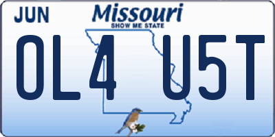 MO license plate OL4U5T