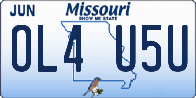 MO license plate OL4U5U