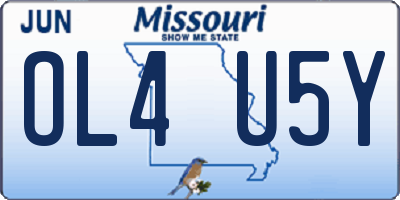 MO license plate OL4U5Y