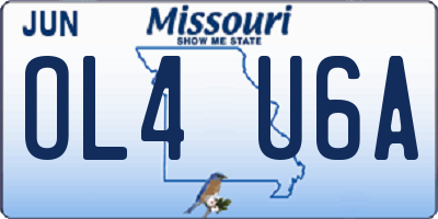 MO license plate OL4U6A