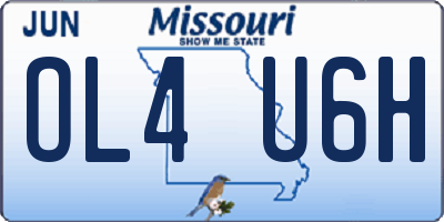 MO license plate OL4U6H