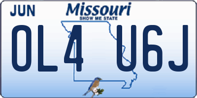 MO license plate OL4U6J