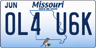 MO license plate OL4U6K