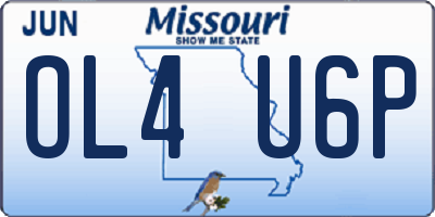 MO license plate OL4U6P