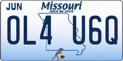 MO license plate OL4U6Q