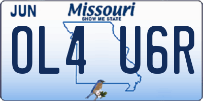 MO license plate OL4U6R