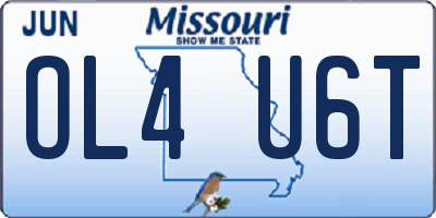 MO license plate OL4U6T