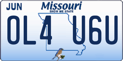 MO license plate OL4U6U