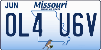 MO license plate OL4U6V
