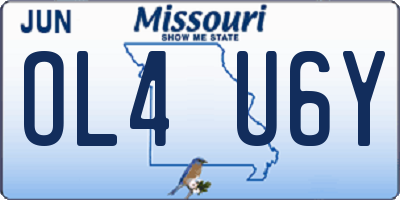 MO license plate OL4U6Y